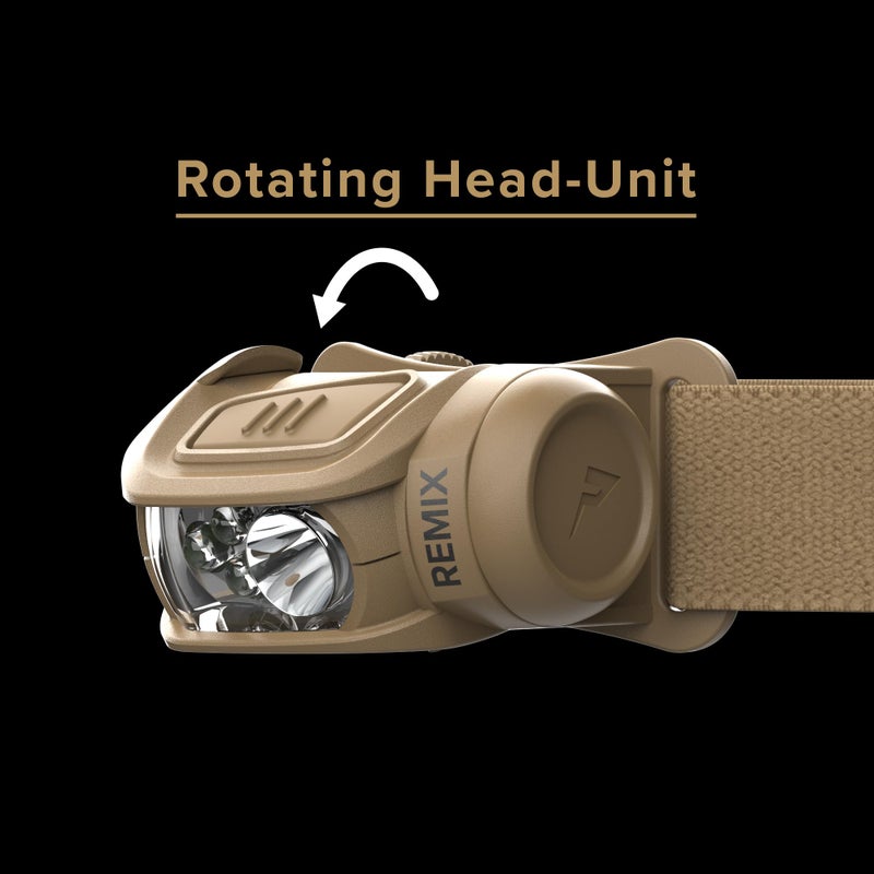 Princeton Tec Remix LED Headlamp (300 Lumens, Tan w/Red LEDs) (RMX300-RD-TN) - Image 5